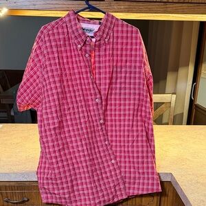 Wrangler Men's Red Checkered Casual Shirt